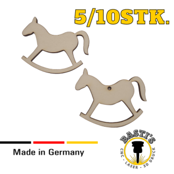Schaukelpferd aus Holz 3-10cm